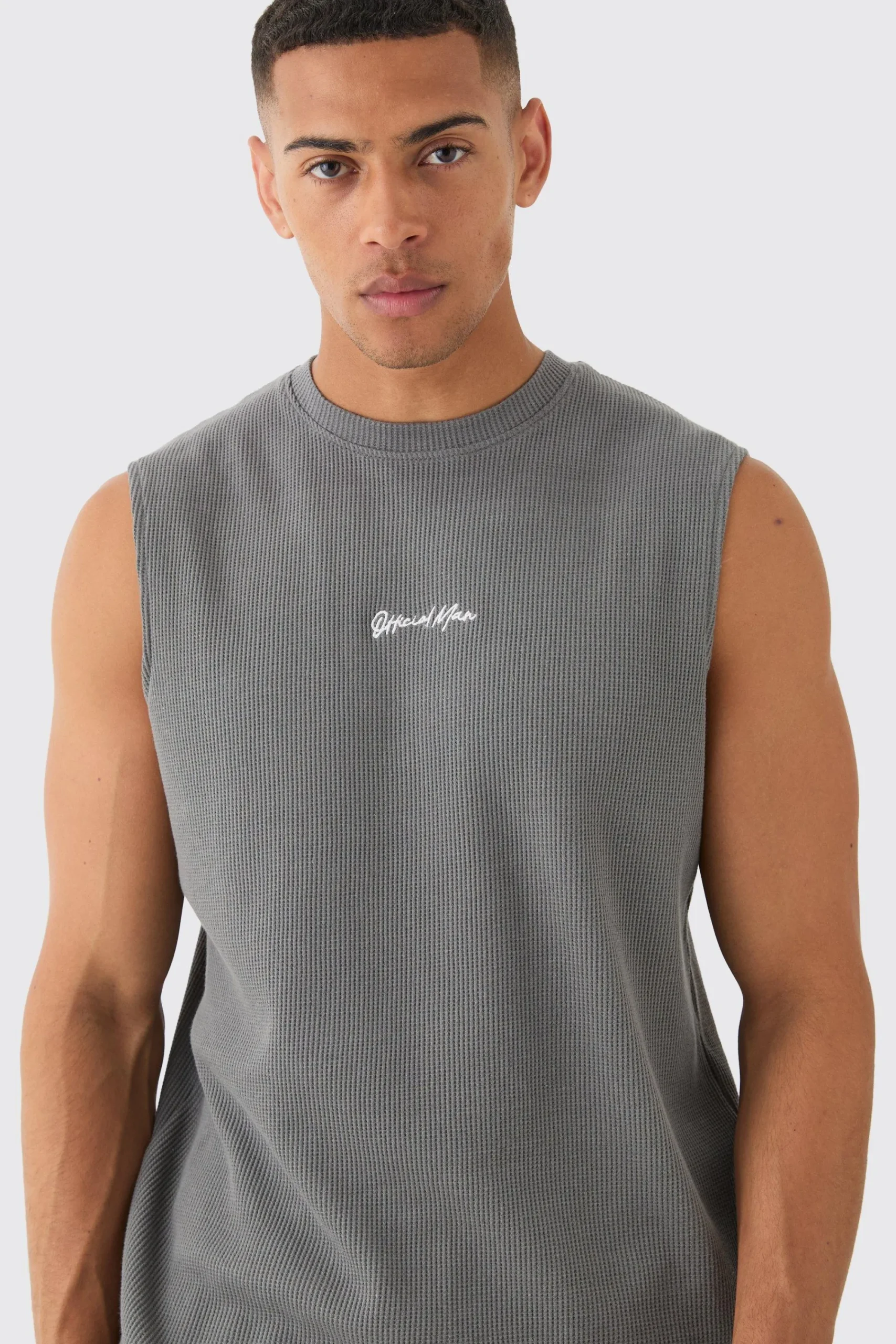 Man Regular Fit Waffle Tank And Cargo Shorts Set | UK^boohooMAN Clearance