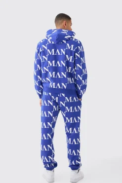 boohooMAN Man Roman All Over Print Hooded Tracksuit | UK| Tracksuits