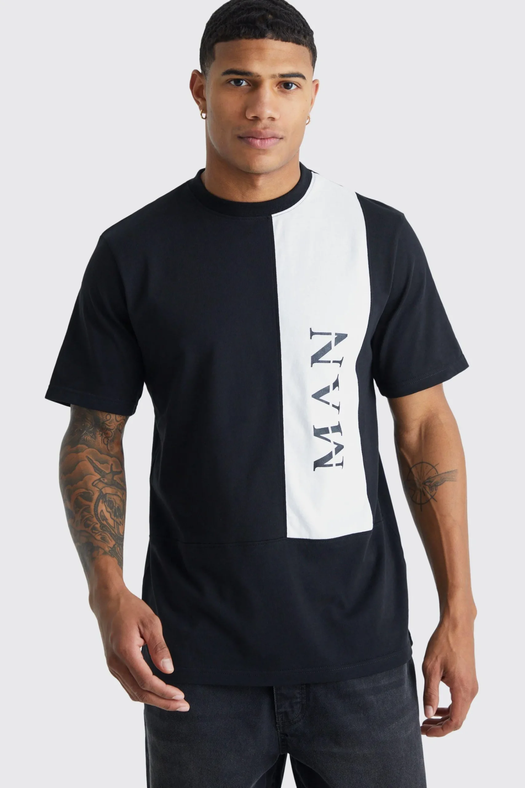 Man Roman Colour Block T-shirt | UK^boohooMAN Outlet