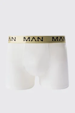 boohooMAN Man Roman Gold Waistband Boxers In | UK| Underwear & Socks|Underwear & Socks