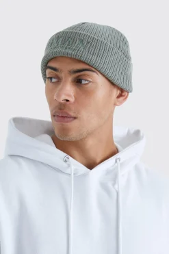 boohooMAN Man Roman Micro Ribbed Beanie | UK| Hats & Caps