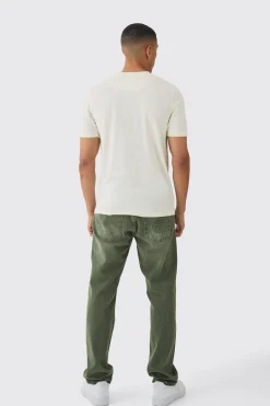 Man Script Slim Colour Block T-shirt | UK^boohooMAN Discount