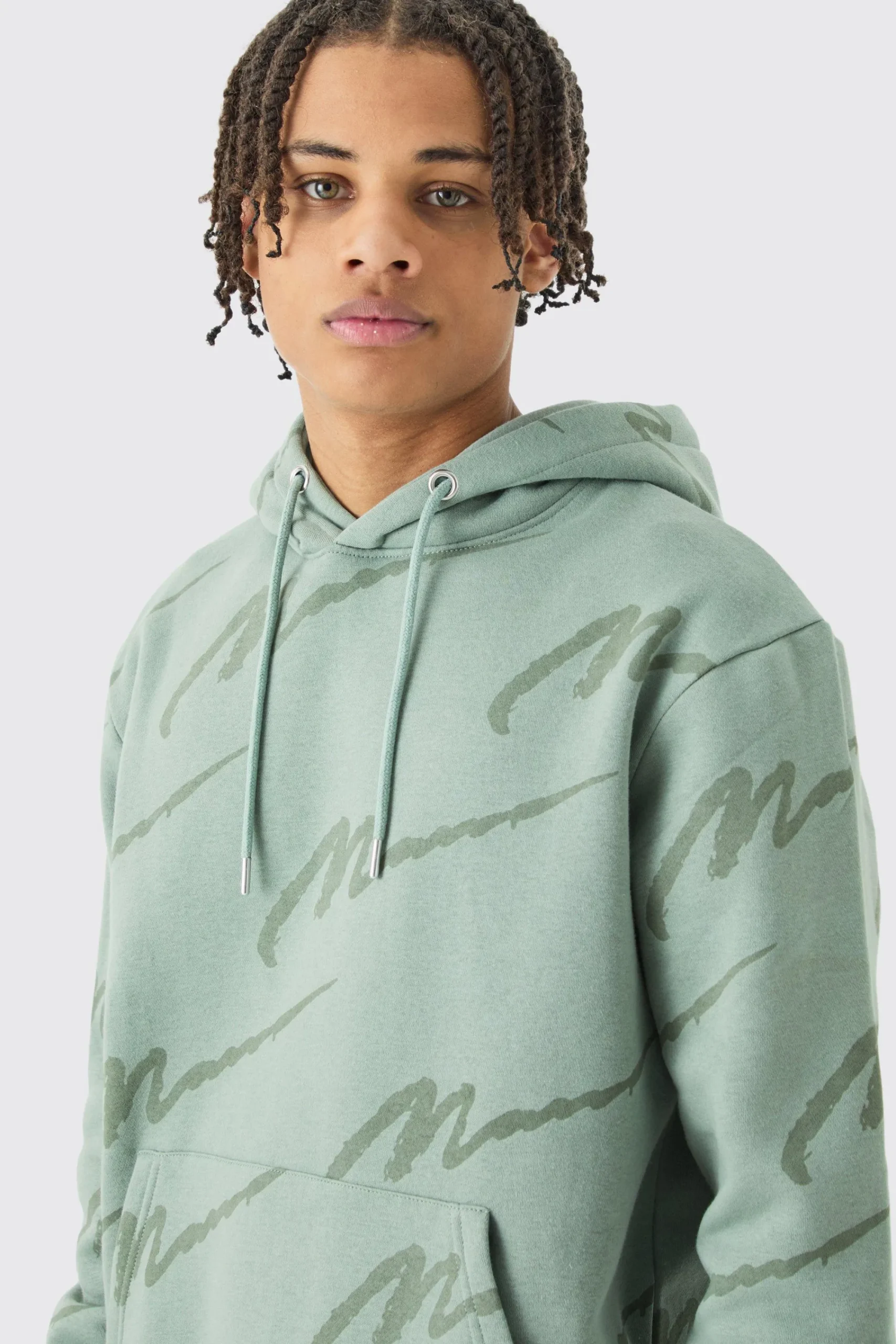 boohooMAN Man Signature All Over Print Hoodie | UK| Hoodies & Sweatshirts