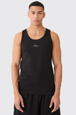 Man Signature Basic Vest | UK^boohooMAN Clearance