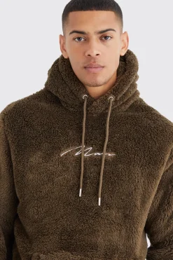 boohooMAN Man Signature Borg Over The Head Hoodie | UK| Hoodies & Sweatshirts