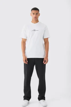 Man Signature Chest Print T-shirt | UK^boohooMAN