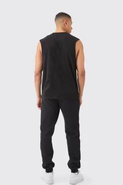 Man Signature Drop Armhole Tank | UK^boohooMAN Hot