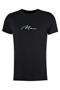 Man Signature Embroidered T-shirt | UK^boohooMAN Sale