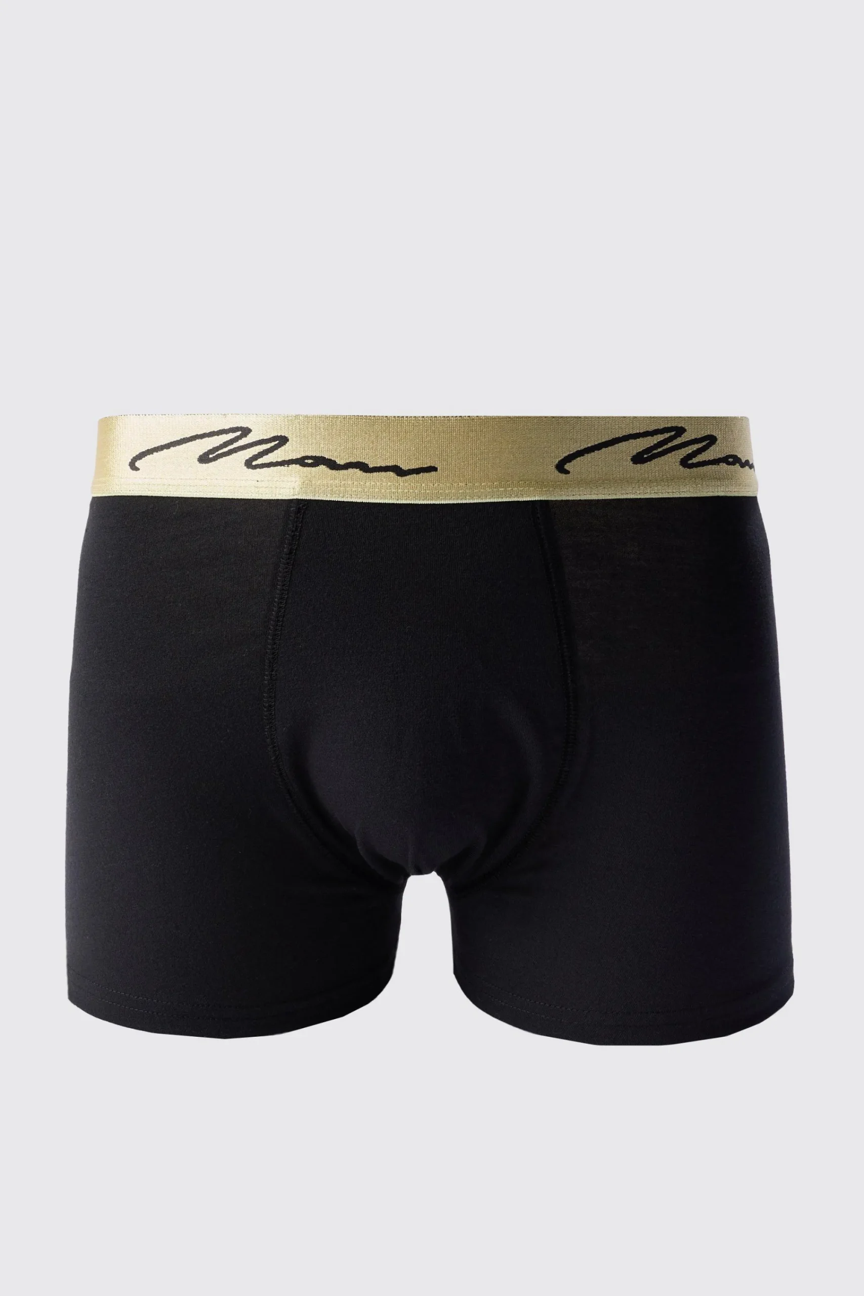 boohooMAN Man Signature Gold Waistband Boxers In | UK| Underwear & Socks|Underwear & Socks