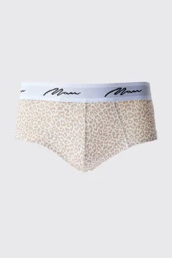 boohooMAN Man Signature Leopard Printed Briefs | UK| Underwear & Socks|Underwear & Socks