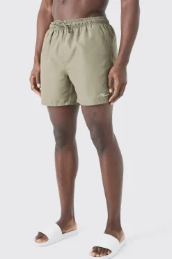 boohooMAN Man Signature Mid Length Swim Short | UK| Shorts