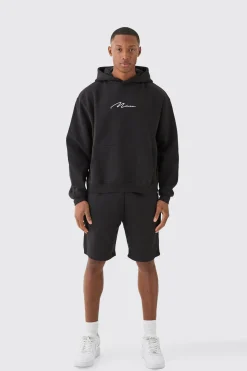 boohooMAN Man Signature Oversized Boxy Loose Short Tracksuit | UK| Tracksuits