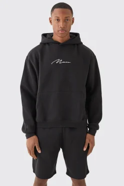 boohooMAN Man Signature Oversized Boxy Loose Short Tracksuit | UK| Tracksuits