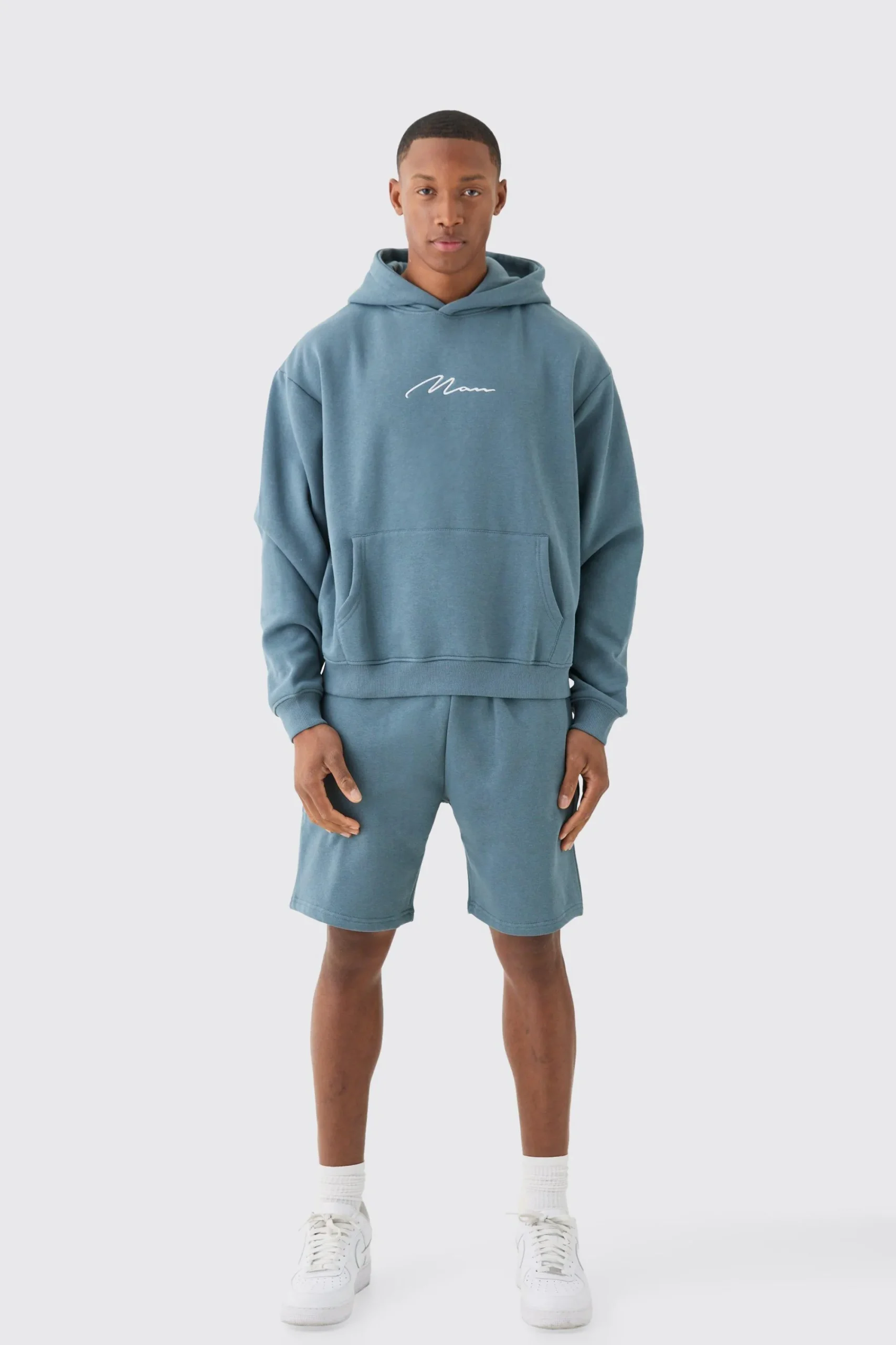 boohooMAN Man Signature Oversized Boxy Loose Short Tracksuit | UK| Tracksuits