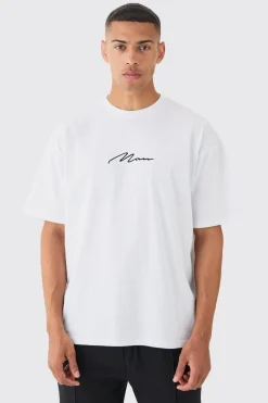 Man Signature Oversized Crew Neck T-shirt | UK^boohooMAN Hot
