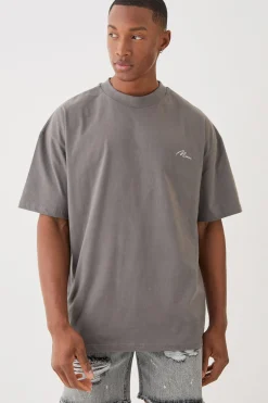 Man Signature Oversized Heavyweight T-shirt | UK^boohooMAN Discount