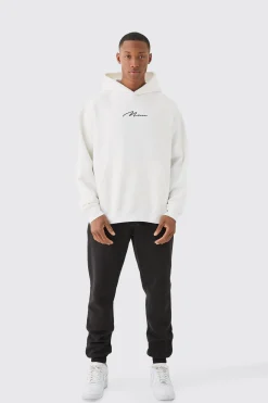 boohooMAN Man Signature Overszied Over The Head Hoodie | UK| Hoodies & Sweatshirts