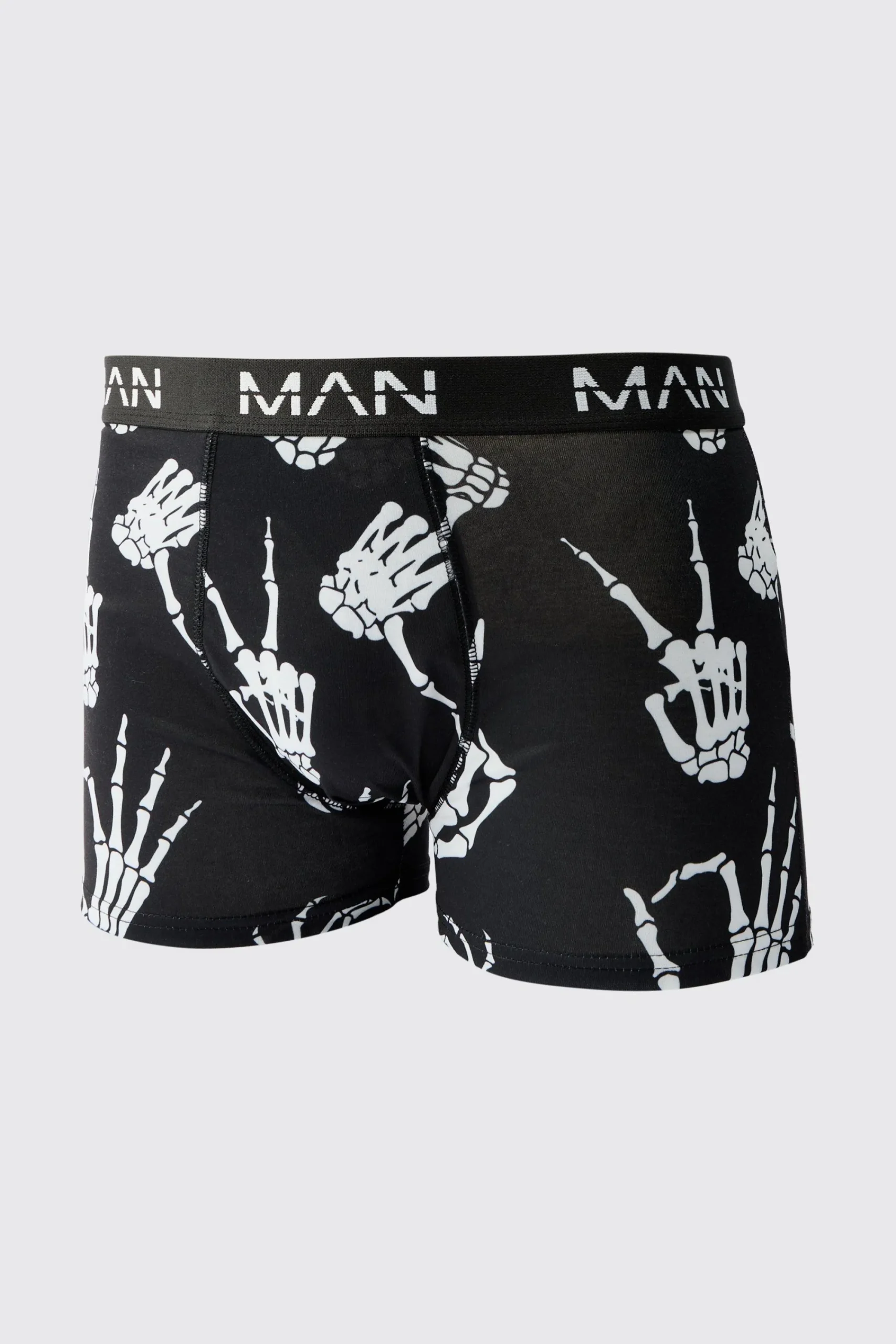boohooMAN Man Skeleton Hand Printed Boxers | UK| Underwear & Socks|Underwear & Socks