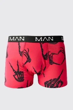 boohooMAN Man Skeleton Hand Printed Boxers | UK| Underwear & Socks|Underwear & Socks