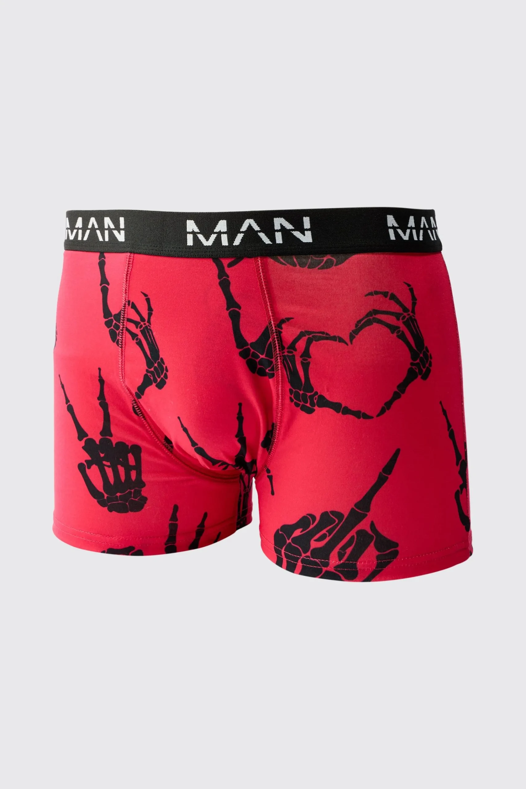 boohooMAN Man Skeleton Hand Printed Boxers | UK| Underwear & Socks|Underwear & Socks