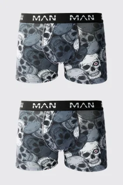 boohooMAN Man Skull Printed Boxers | UK| Underwear & Socks|Underwear & Socks