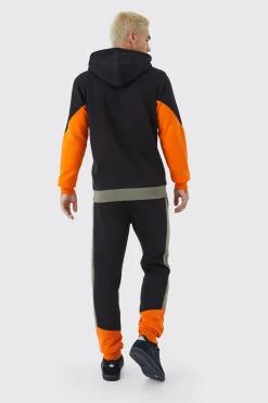 boohooMAN Man Slim Fit Colour Block Hooded Tracksuit | UK| Tracksuits