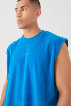 boohooMAN Man Velour Oversized Tank & Pocket Shorts Set | UK| Tracksuits