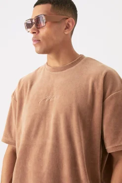 boohooMAN Man Velour Oversized T-shirt & Pintuck Shorts Set | UK| Sets & Co-Ords|Tracksuits