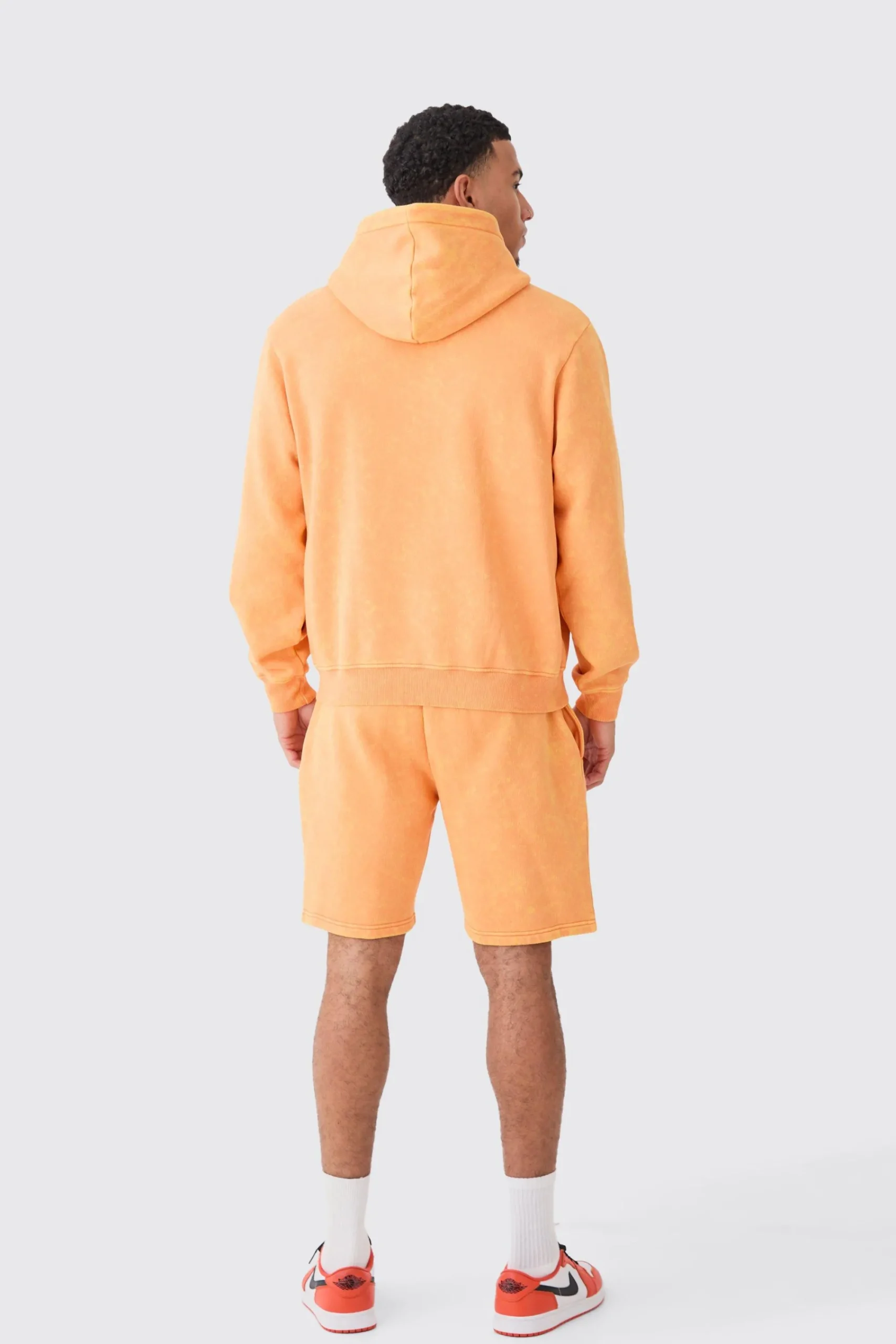 boohooMAN Man Washed Hooded Short Tracksuit | UK| Tracksuits