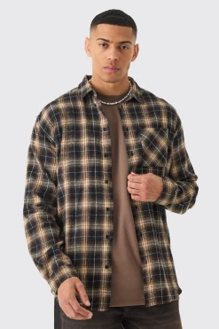 boohooMAN Manifest Back Print Check Shirt | UK| Shirts