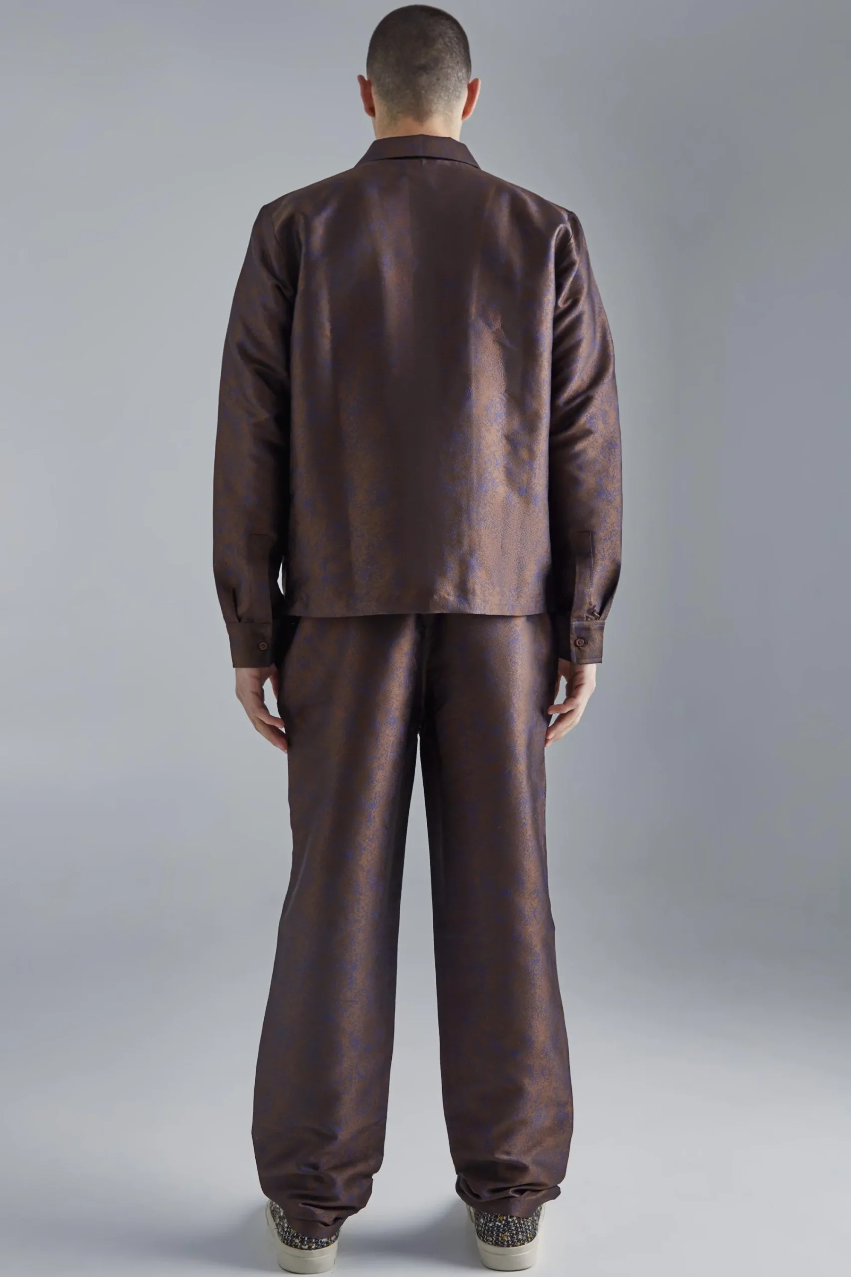 boohooMAN Marl Fabric Interest Smart Set | UK| Sets & Co-Ords