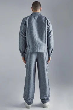 boohooMAN Marl Fabric Interest Straight Trouser | UK| Sets & Co-Ords