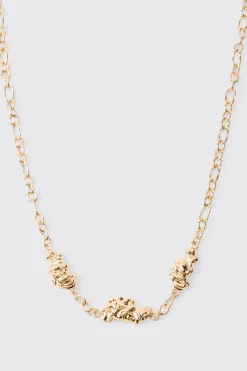 boohooMAN Melted Chain Detial Necklace In | UK| Jewellery & Watches