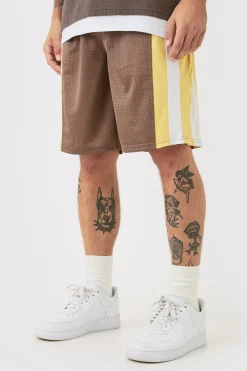 boohooMAN Mesh Colour Block Basketball Shorts | UK| Shorts