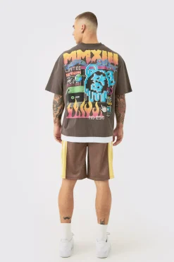 boohooMAN Mesh Colour Block Basketball Shorts | UK| Shorts