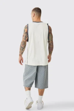 Mesh High Build Print Mesh Vest | UK^boohooMAN Best