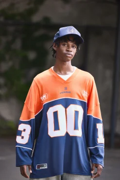 Mesh Varsity Hockey Jersey Top | UK^boohooMAN New
