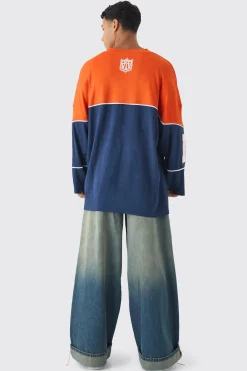 Mesh Varsity Hockey Jersey Top | UK^boohooMAN New