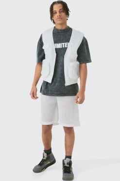 boohooMAN Mesh Vest & Short Set | UK| Sets & Co-Ords