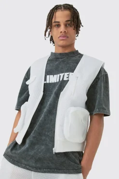 boohooMAN Mesh Vest & Short Set | UK| Sets & Co-Ords