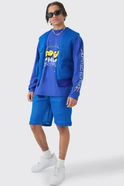 boohooMAN Mesh Vest & Short Set | UK| Sets & Co-Ords