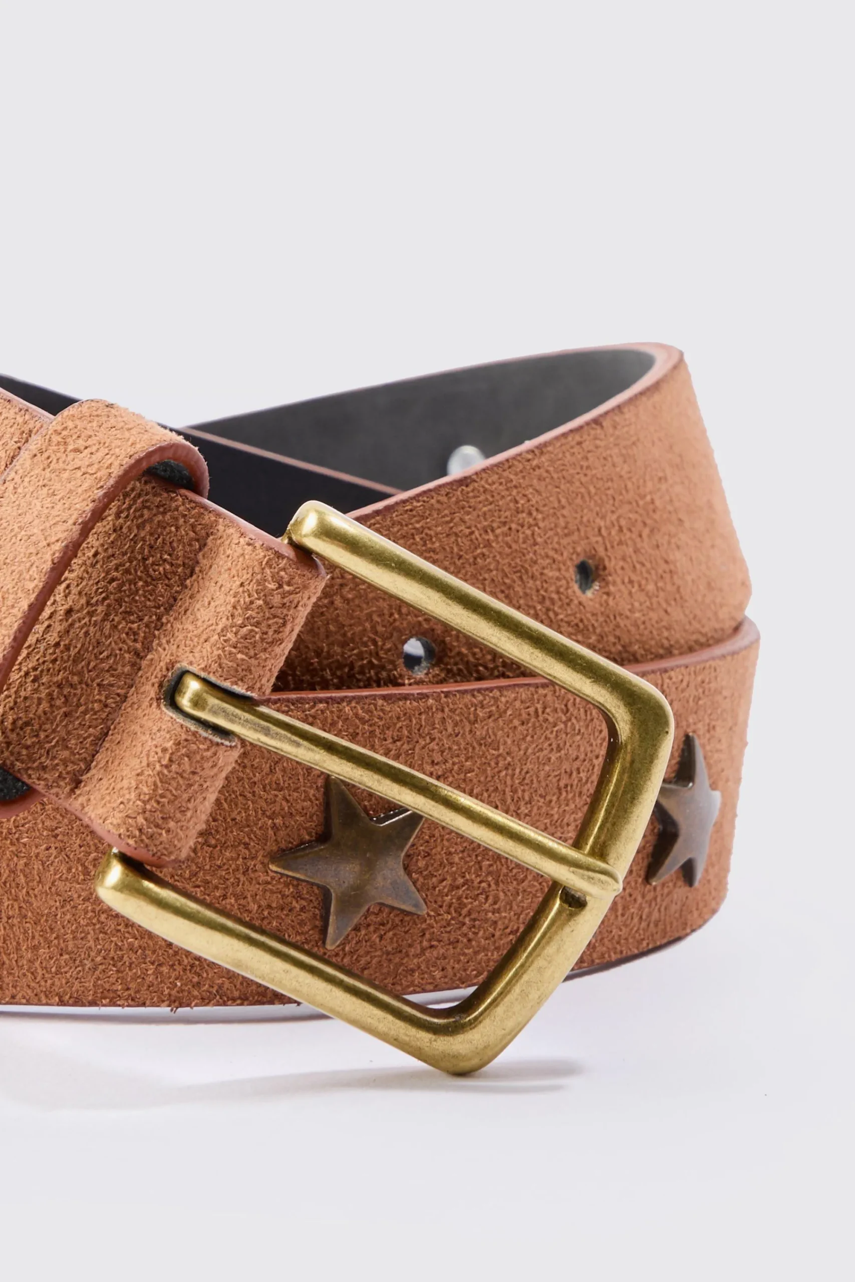 boohooMAN Metal Hardware Star Detail Belt In | UK| Belts