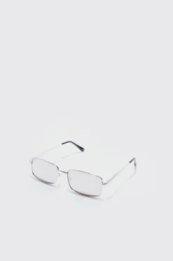 boohooMAN Metal Rectangular Sunglasses In | UK| Sunglasses