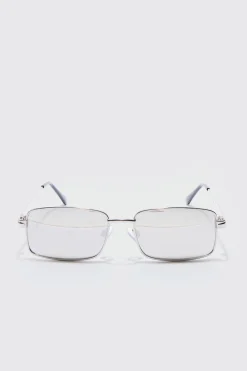 boohooMAN Metal Rectangular Sunglasses In | UK| Sunglasses