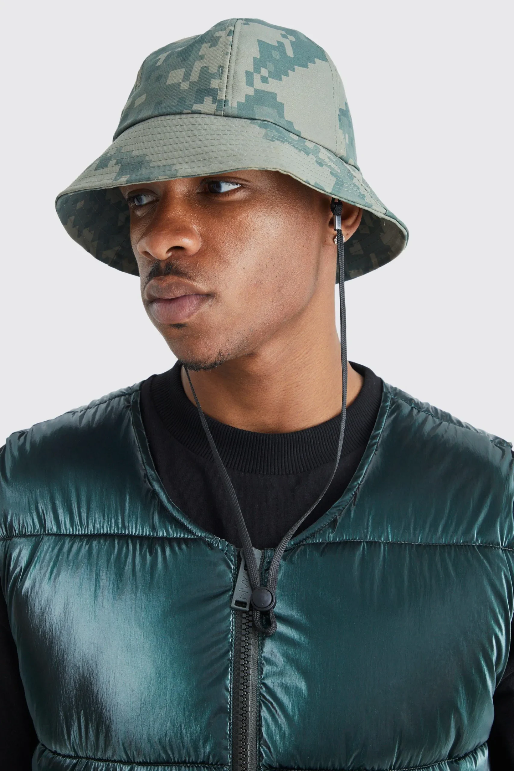 boohooMAN Metallic Boxy Gilet | UK| Coats & Jackets