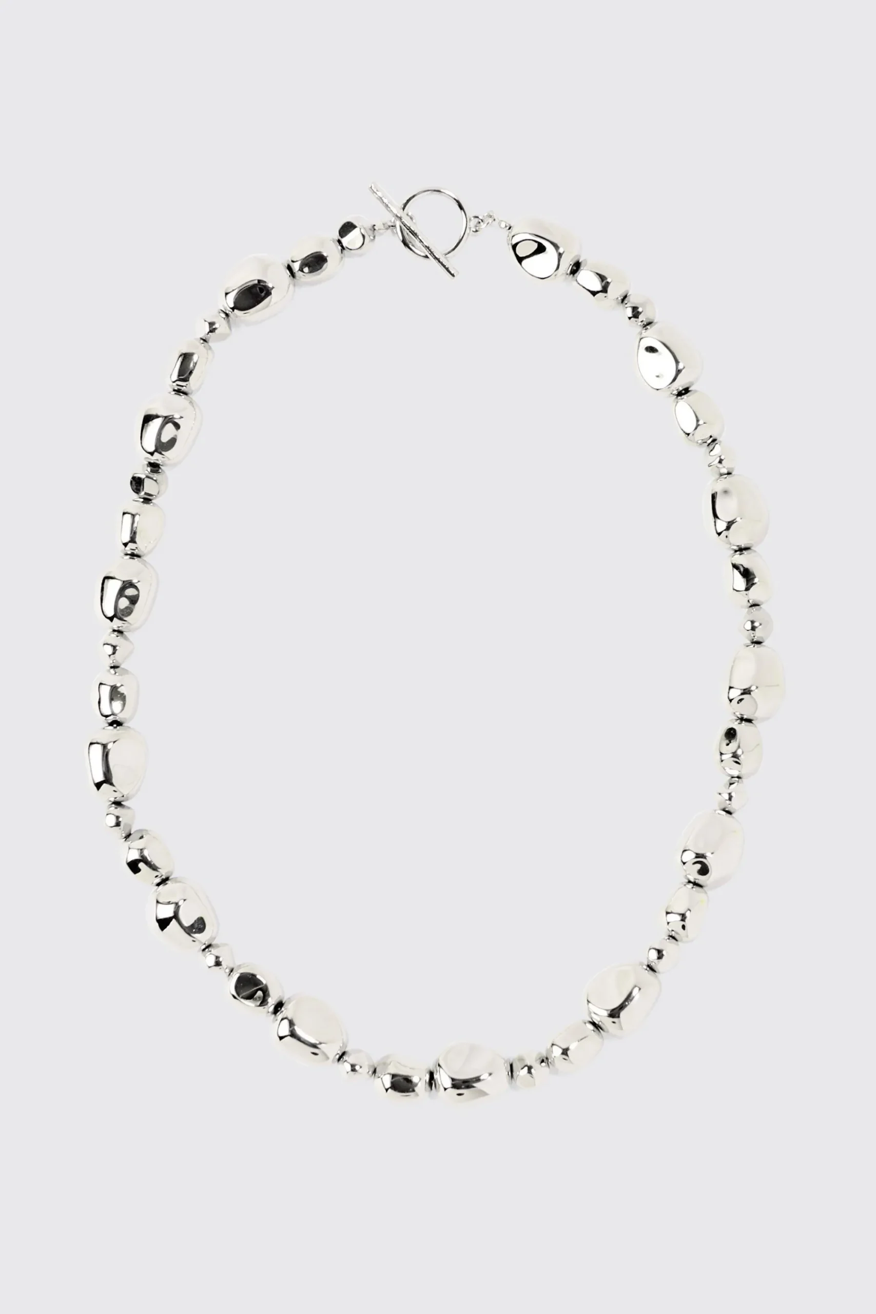 boohooMAN Metallic Pearl Necklace In | UK| Jewellery & Watches