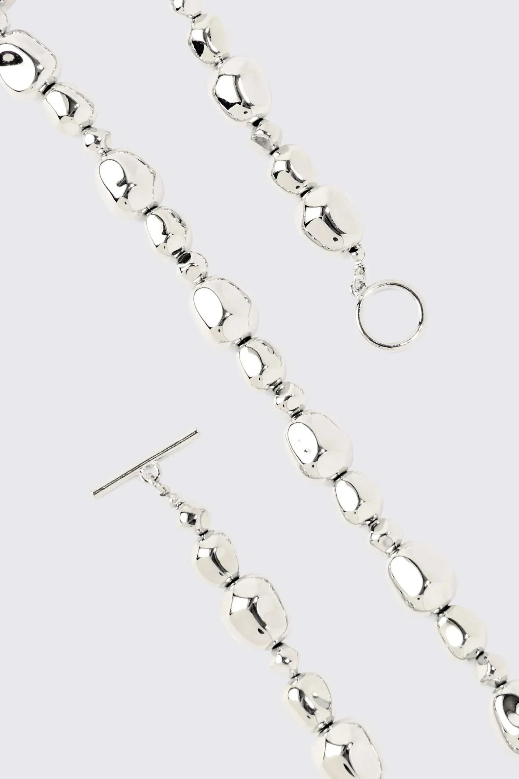 boohooMAN Metallic Pearl Necklace In | UK| Jewellery & Watches