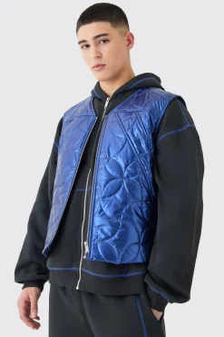 boohooMAN Metallic Quilted Gilet | UK| Coats & Jackets