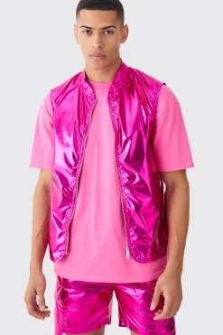 boohooMAN Metallic Vest And Cargo Short Set | UK| Sets & Co-Ords