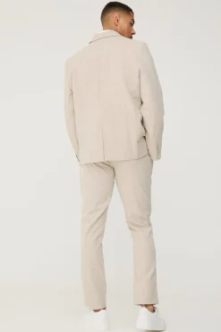 boohooMAN Micro Houndstooth Slim Fit Suit Trousers | UK| Suits & Tailoring|Trousers